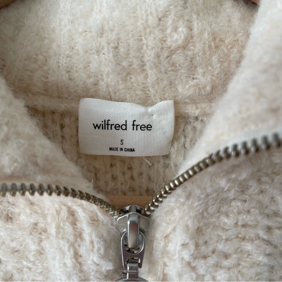 ❌sold ❌Aritzia Wilfred Free Gwyneth Sweater Cropped qtr-zip knit merino sweater - Picture 7 of 11